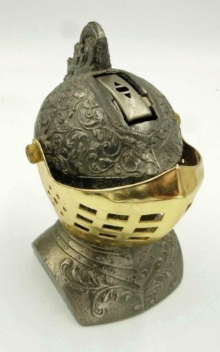 Vintage Table Top Knight Helmet Or Knight Head Cigarette Lighter Made In Japan