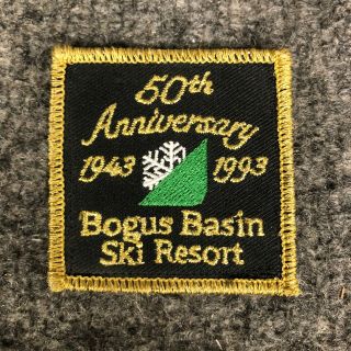 Vintage Bogus Basin 50th Anniversary 1943 - 1993 Ski Resort Embroidered Patch Euc