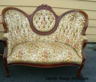 61247 Kimball Victorian Mahogany Sofa Loveseat Chair