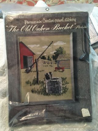 Vintage Paragon Crewel Embroidery Kit - The Old Oaken Bucket