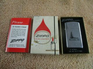 1969 Zippo Lighter Packard Inc Oil Drilling