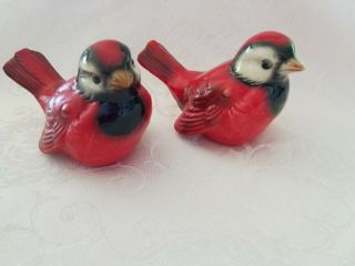 Vintage Goebel W.  Germany Pair Red Birds Mold Number C V 73