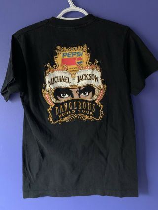 Vintage 1992 Michael Jackson Dangerous World Tour Concert T - Shirt Pepsi