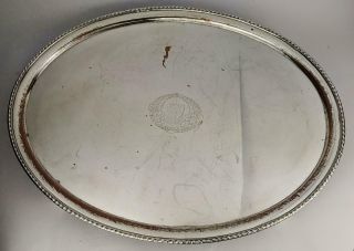 George Iii Large Old Sheffield Plate Tray 20.  2 Inches O 