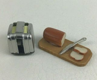 Vintage 2pc Mini Dollhouse Kitchen Bread Accessories Toys Collectibles