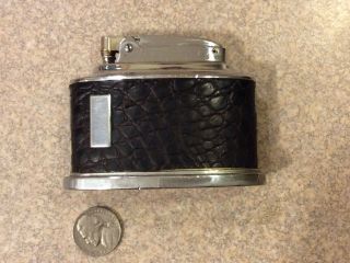 Vintage Ronson Senator Leather Wrapped Table Lighter