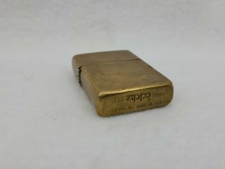 Vintage 1992 Gold Zippo Lighter Case Only Marked 1932 1992 Bradford,  Pa Made Usa