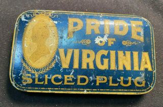 Pride Of Virginia Sliced Plug Tobacco Tin Easily On Ebay Chn