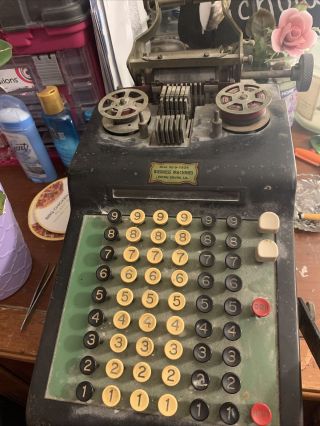 Burroughs Adding Machine Vintage 1920s Portable Accounting Pre Calculator