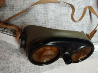 Vintage Wwii Gunners Goggles Variable Density Polaroid American Optical