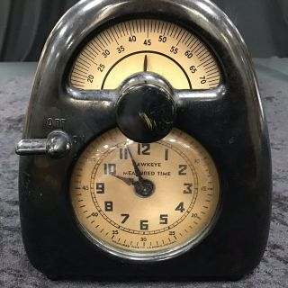 Vintage Isamu Noguchi Hawkeye Measured Time Clock Timer Bakelite Case