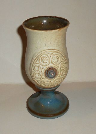 Vintage Laugharne Welsh Pottery Goblet