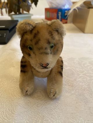 Tiny Tiger Plush With Moveable Joints Airbrushed Stripes And Mohair Construction