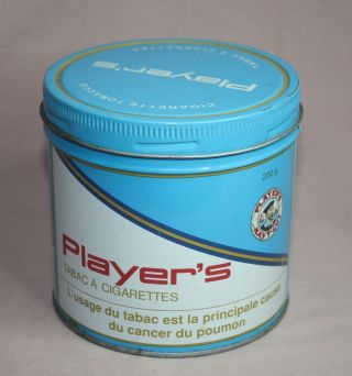 PLAYER ' S TOBACCO TIN/CAN JOHN PLAYER & SONS DIV.  OF IMPERIAL TOBACCO LTD.  CAN 3