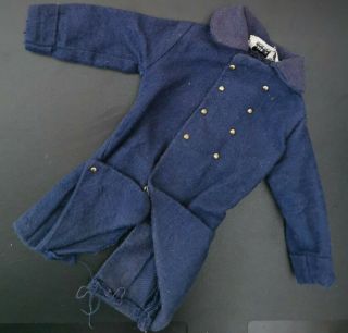 Vintage Action Man 1973 French Foreign Legion Blue Great Coat Overcoat Gi Joe