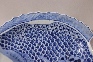 Chinese A Pair Export Imari blue white Porcelain Fish Plates 3