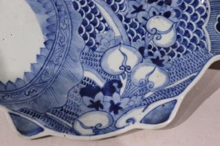 Chinese A Pair Export Imari blue white Porcelain Fish Plates 5