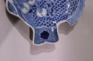 Chinese A Pair Export Imari blue white Porcelain Fish Plates 6