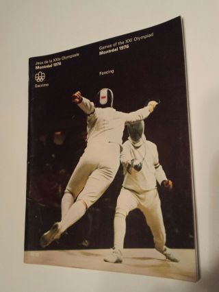 Vintage Montreal 1976 Olympic Game Fencing / Escrime Program
