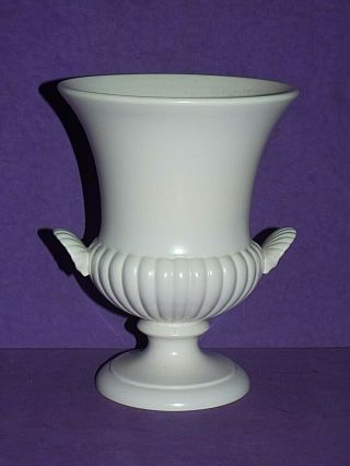 Wedgwood Moonstone 7 " Tall Shell Handled Urn Vase Vintage White