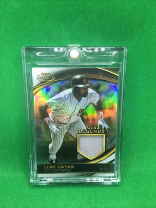2020 Topps Gold Label Tony Gwynn Mlb Legends Gold Game - Patch Sp 1/1 Padres
