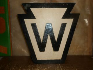 Vintage Prr Pennsylvania Railroad Cast Iron Whistle Sign
