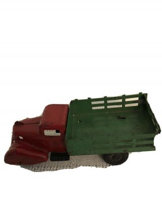 Vintage Wyandotte Green & Red Rooster Comb Pressed Steel Truck
