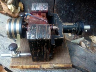 Antique Live Steam Engine Generator Toy Brass