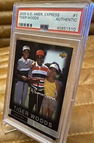 Complete Set Ae X6 2005 Upper Deck American Express Tiger Woods Psa Authentic