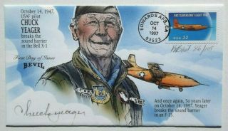 Chuck Yeager Test Pilot 1st To Break The Sound Barrier 1947 Signed Limited Cover