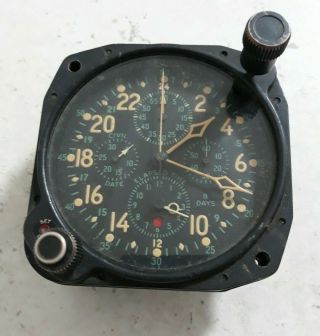 Vintage Hamilton Elgin An - 5741 - 1 E - 37500 Military Aircraft Clock