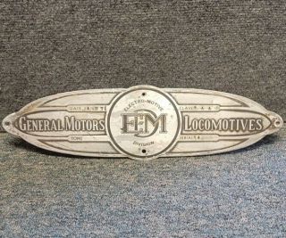 1951 Emd Builders Plate From Sw9 (illinois Central Golf 437)