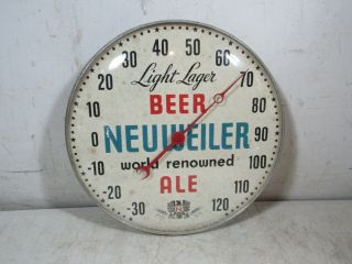 Vintage/antique Neuweiler Beer/ale Wall Hanging Thermometer Allentown Pa Pam