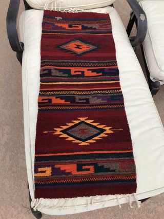 Vintage Native American Wool Wall Hanging Table Runner