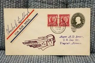 Charles A.  Lindbergh Signed 1931 National Air Races Cachet Envelope