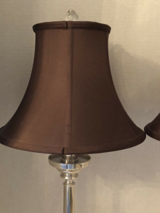 Restoration Hardware Tall Table Lamps W/Shades Exc 2
