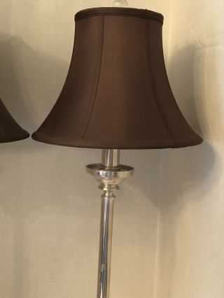 Restoration Hardware Tall Table Lamps W/Shades Exc 4