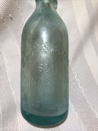 Vintage Blob Top Bottle Sass & Pomy Chicago Il.  Trade Mark S & H