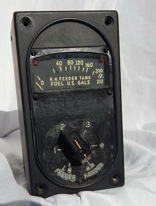 Ww2 Boeing B - 17 Flying Fortress Bomber Fuel Quantity Indicator Gauge Instrument