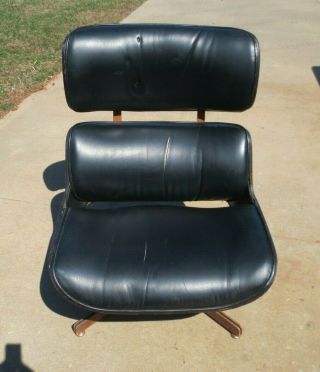 Plycraft Mid Century Modern Leather Lounge Chair 1960s Eames Style