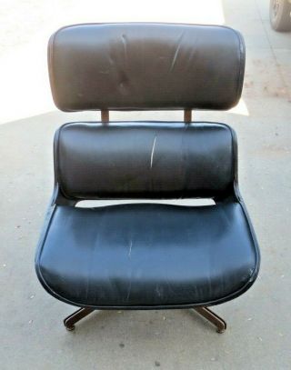 Plycraft Mid Century Modern Leather Lounge Chair 1960s Eames Style 2