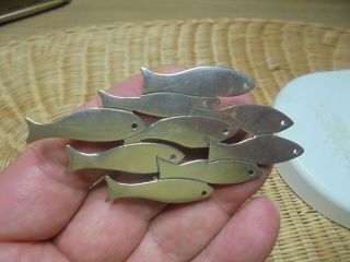 Vintage Mexico Signed Sterling Silver 925 School Of Fish Pin Brooch Jewelry