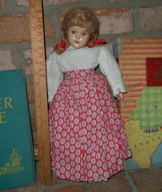Vintage Effanbee Composition And Cloth 17 " Doll Painted Eyes