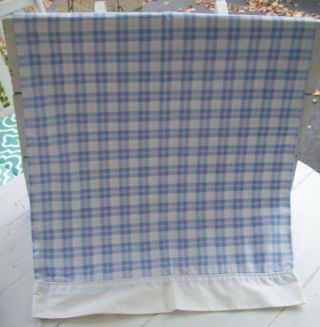 Vintage Laura Ashley Standard Pillow Case Violet Blue/white Plaid 20 " X29 "