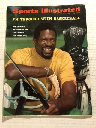 1969 Sports Illustrated Boston Celtics Bill Russell Retires No Label I 