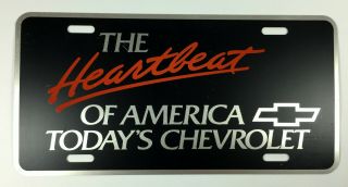 Vintage License Plate Booster " The Heartbeat Of America - Today 
