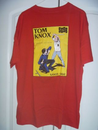 Vintage Tom Knox Cop Beater Vtg Santa Cruz Skateboard Shirt