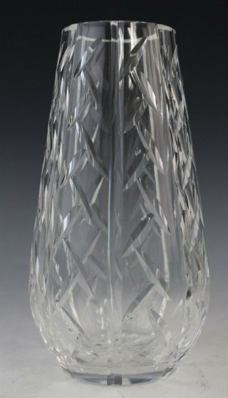 Vintage Signed Waterford Irish Crystal 9 " Flower Vase Giftware