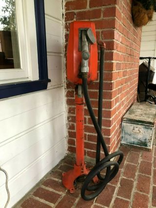 Gasboy vintage Model 1820 pump head,  nozzle,  hose and support stand 5