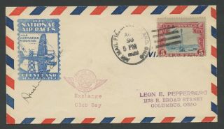 Amelia Earhart Autograph On 1929 National Air Races Cover (xf) Wlm7600